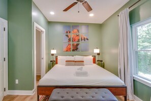 4 bedrooms, iron/ironing board, travel crib, WiFi