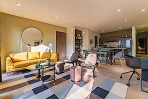 Apartment, 3 Bedrooms, Balcony, City View | Living area - French style Roma Home Parque Mexico  (Mexico City)