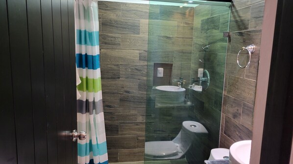 Towels, soap, toilet paper