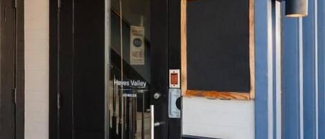 Voorkant van accommodatie