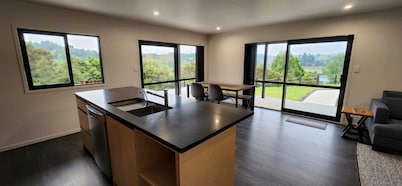 Secluded hilltop retreat with luxury and comfort.