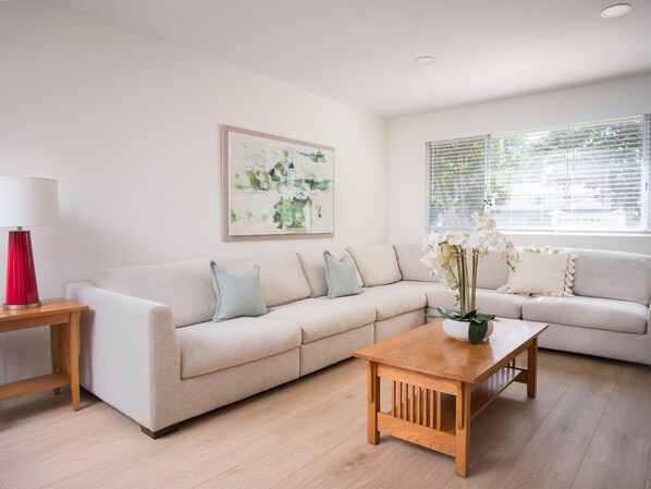 Smart TV, fireplace, video games, ping pong