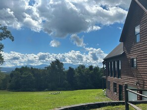 Exterior - High View Lodge, log chalet with unparalleled views of Western Maine Mountains (Eustis)