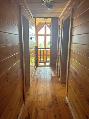 Interior - High View Lodge, log chalet with unparalleled views of Western Maine Mountains (Eustis)