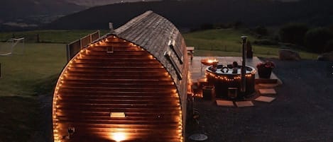 Utendørs boblebad