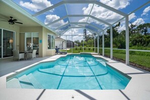 Outdoor pool, a heated pool