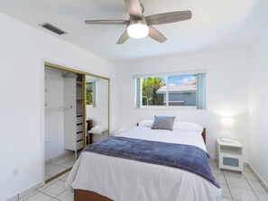 2 bedrooms, desk, iron/ironing board, travel crib