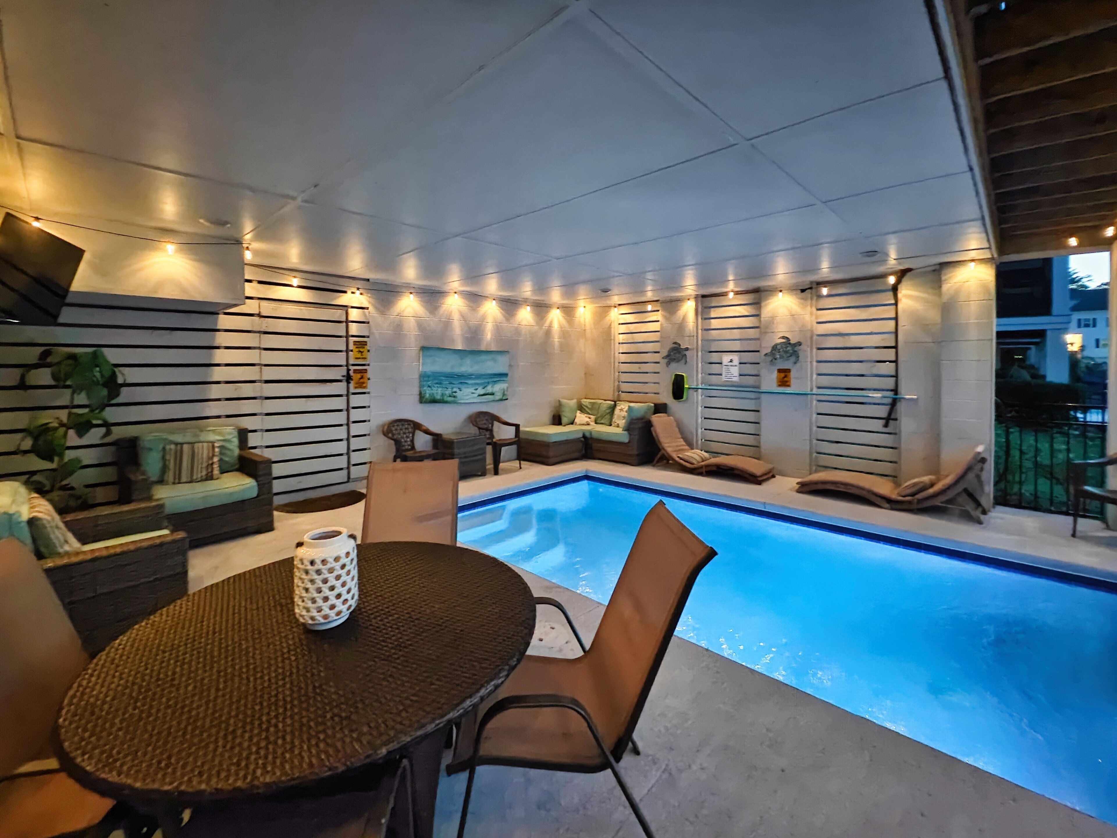 A heated pool