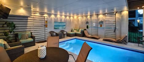 A heated pool