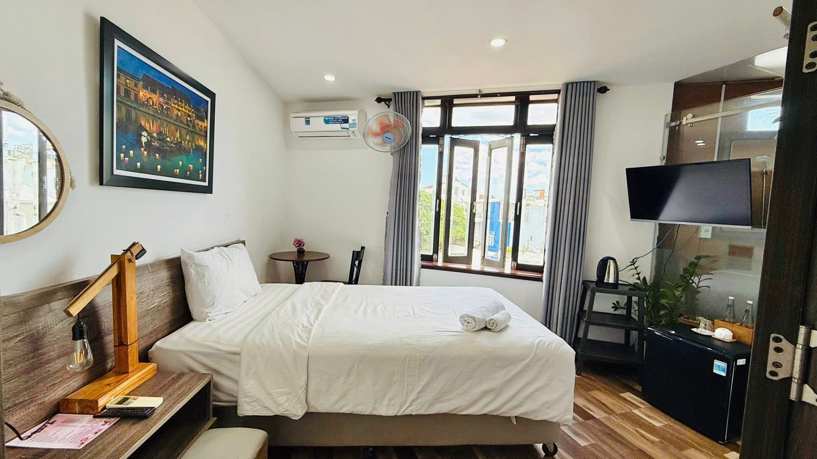 Minibar, blackout curtains, soundproofing, iron/ironing board