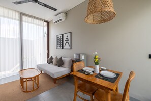 Villa, 1 Bedroom, Pool View | Living area | 50-inch flat-screen TV with digital channels - Cinta Ubud Romantic Villas (Ubud)
