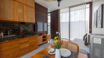 Villa, 1 Bedroom, Pool View | Private kitchenette