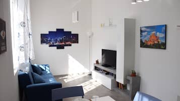 Smart TV, lettore DVD, libri, videoteca
