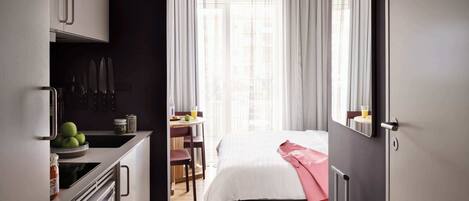 1 bedroom, iron/ironing board, travel crib, WiFi