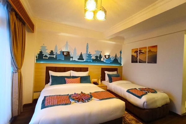 Habitació amb dos llits individuals Deluxe, vistes a la muntanya | Roba de llit d'alta qualitat, minibar, wifi gratuïta i roba de llit