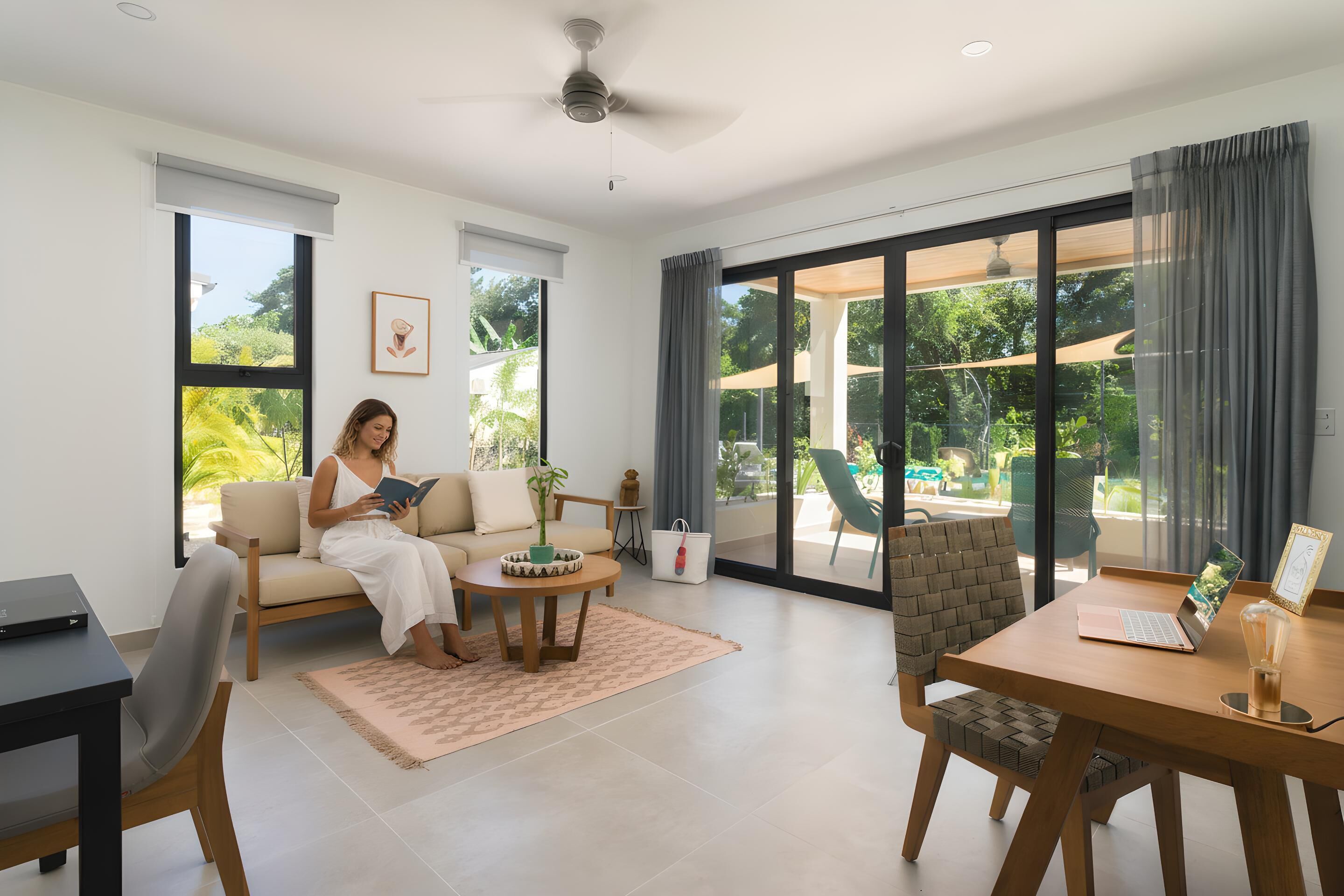 Apartamento, 1 habitación, terraza, vistas al jardín | Sala de estar