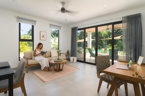 Apartment, 1 Bedroom, Terrace, Garden View | Living room - Bo Jungle - Steps to Tamarindo Beach - Surf & Pool #2 (Tamarindo)