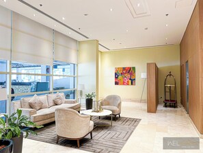Deluxe Apartment, Balcony, City View | Living area - WelHome - Stylish Breathtaking 2BR Apartment in Marina (Dubai)
