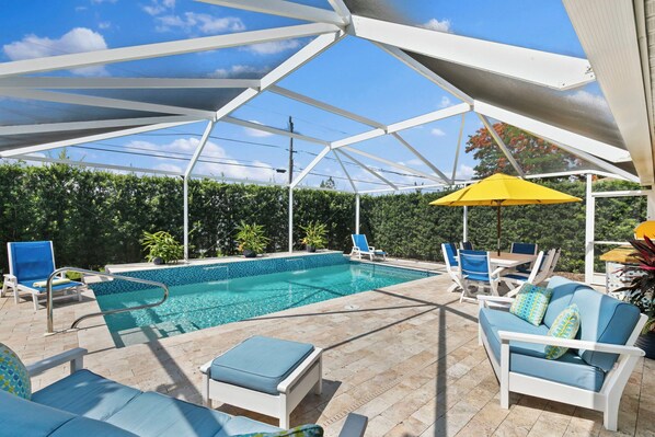 A heated pool