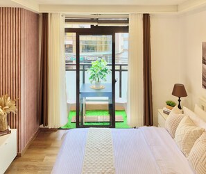 1 chambre, fer et planche Ă repasser, Wi-Fi, draps fournis