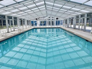 Indoor pool, a heated pool