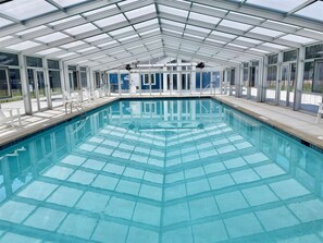 Indoor pool, a heated pool - High Tide at Harbor Club | New Lake Michigan Oasis | 4-Seasons Pool & Hot Tub (South Haven)