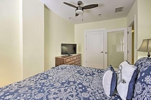1 bedroom, iron/ironing board, travel crib, free WiFi