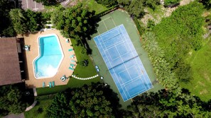 A heated pool