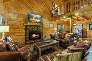 TV, fireplace, video games, DVD player - Cabin w/ Hot Tub, Theater & Games! (Sevierville)