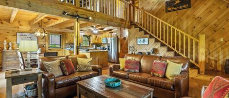 TV, fireplace, video games, DVD player