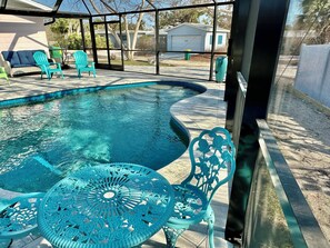 Piscine extérieure, piscine chauffée