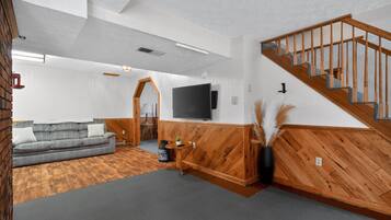 Cottage, 4 Bedrooms | Living area | Smart TV, streaming services