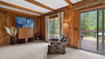 Cottage, 4 Bedrooms | Living area | Smart TV, streaming services