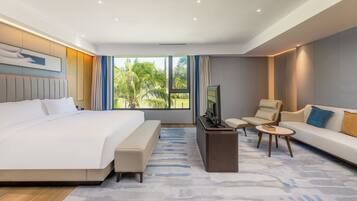 In-room safe, desk, laptop workspace, blackout drapes