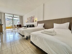 1 chambre, fer et planche à repasser