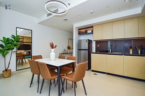 Standard Apartment | Living area | Flat-screen TV - 2bedroom Apt in Burj Crown (Dubai)