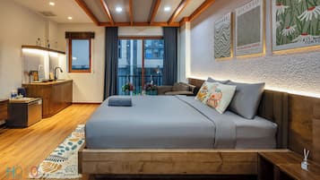 Deluxe Studio | Iron/ironing board, free WiFi, bed sheets