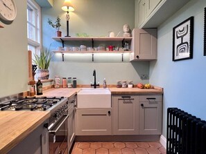 Fridge, oven, stovetop, dishwasher