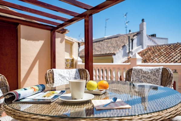 Family Apartment, City View | Terrace/patio