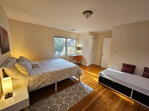 1 bedroom, desk, iron/ironing board, travel cot