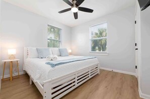 2 bedrooms, iron/ironing board, travel crib, free WiFi