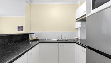 Fridge, microwave, dishwasher, toaster