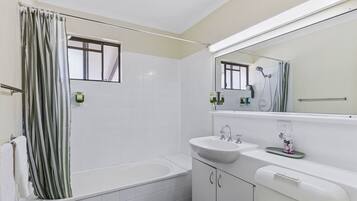 Hair dryer, towels