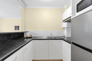 Fridge, microwave, toaster