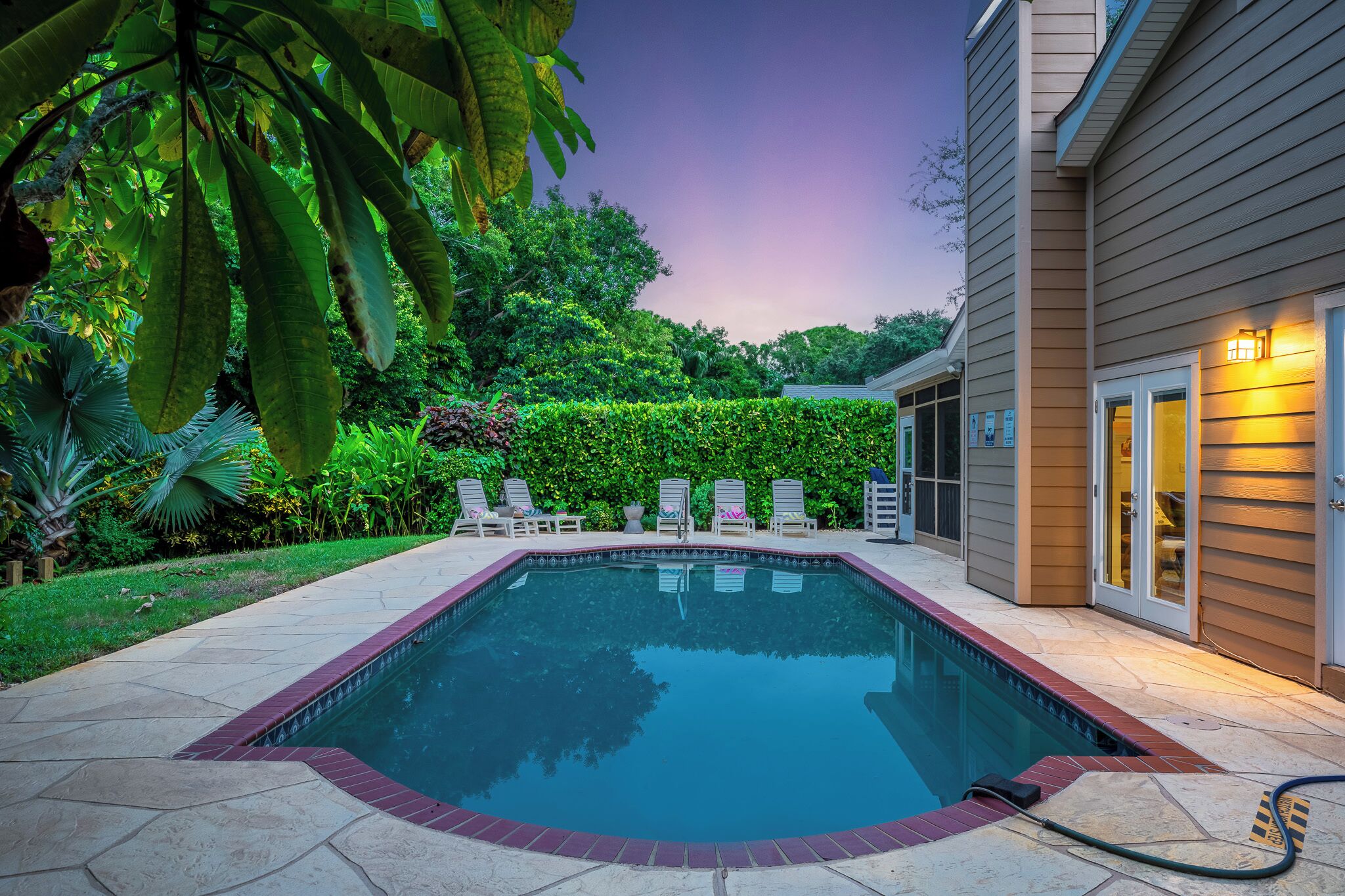 A heated pool