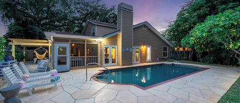A heated pool