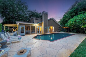 Una piscina riscaldata