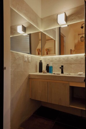 Regadera y secadora de cabello 