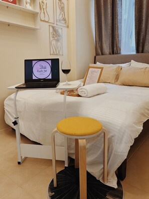 1 室のベッドルーム、アイロン / アイロン台、WiFi、ベッドシーツ