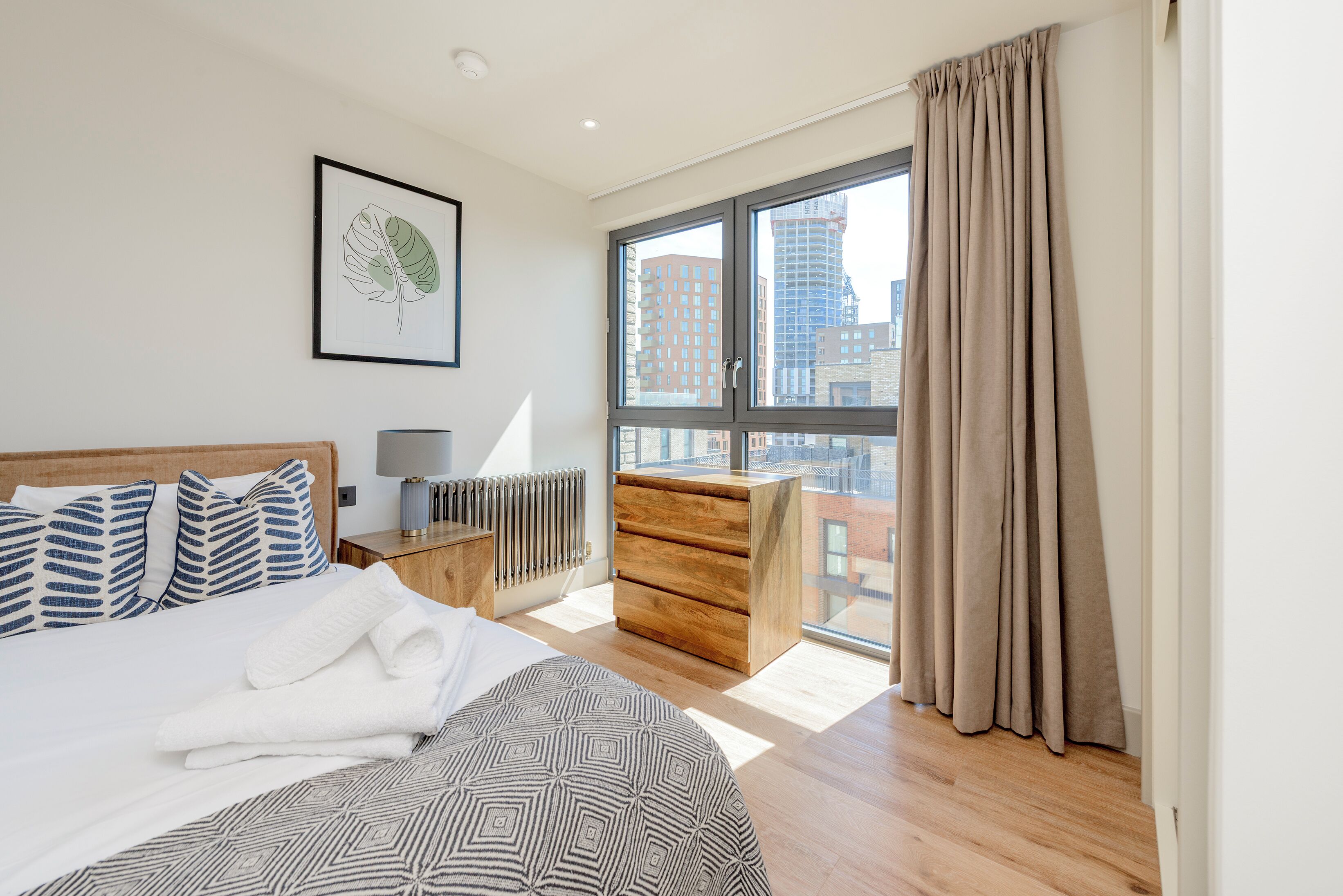 2 개의 침실, 고급 침구, 무료 WiFi, 침대 시트